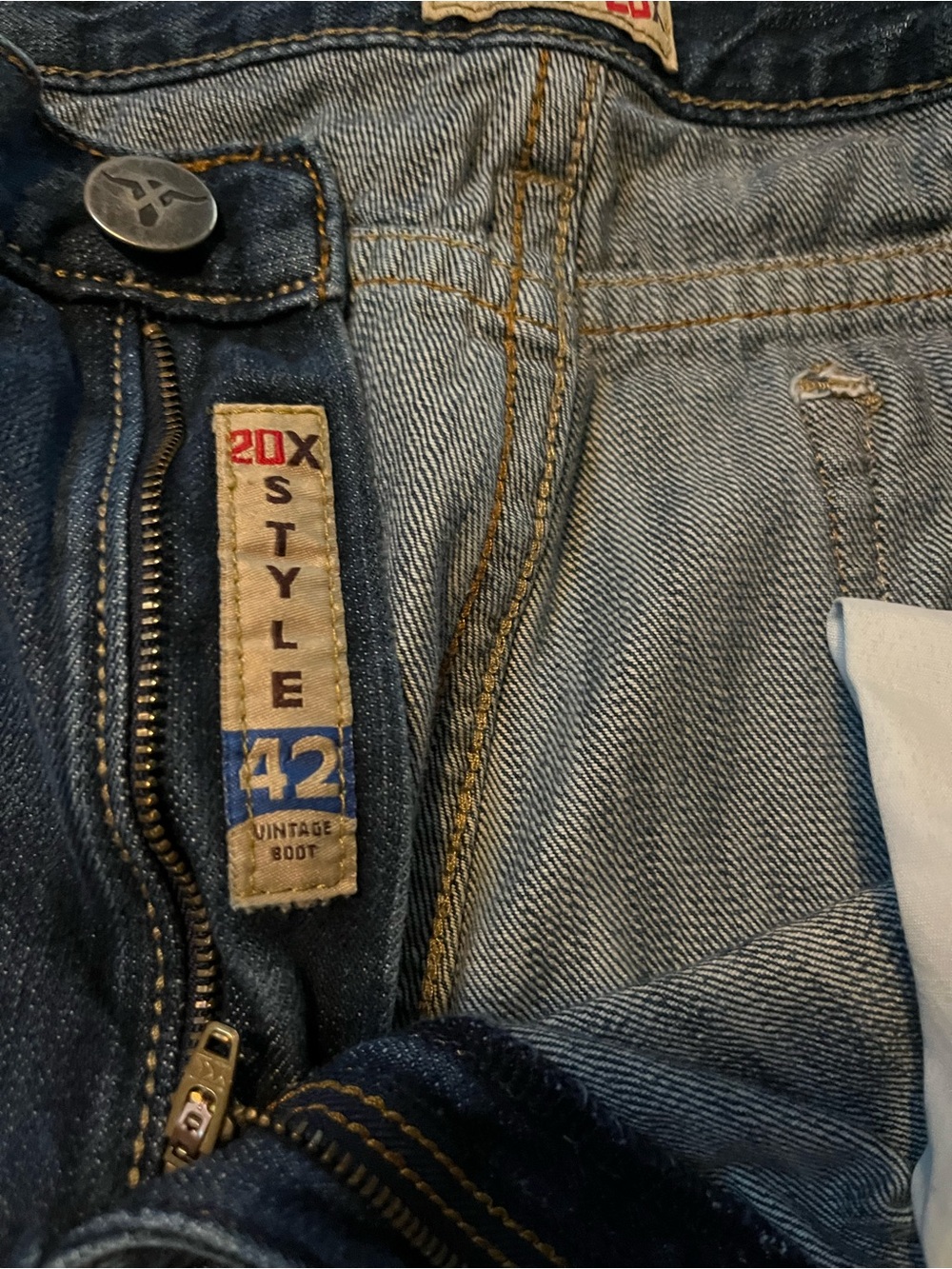 Wrangler Men’s Bootcut Jeans in Dark & Light Blue